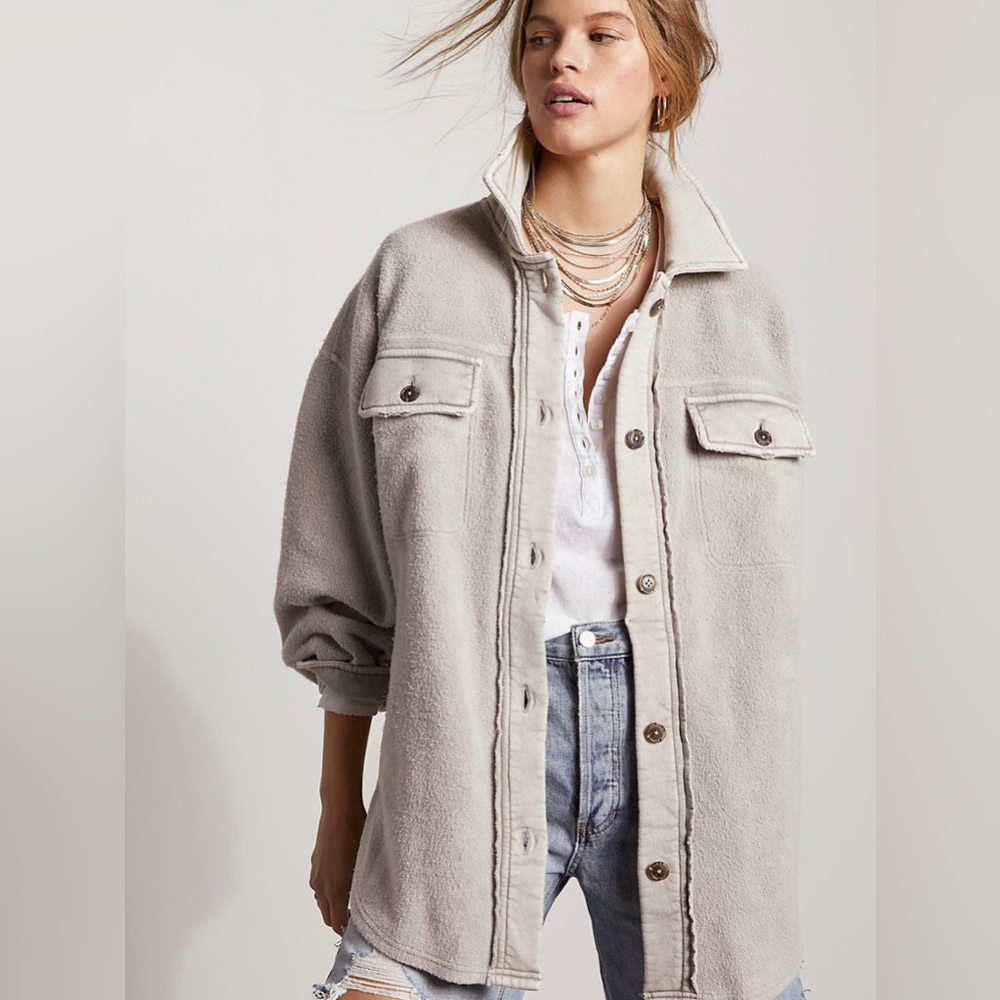 Free People Ruby Jacket in Stone - NWT